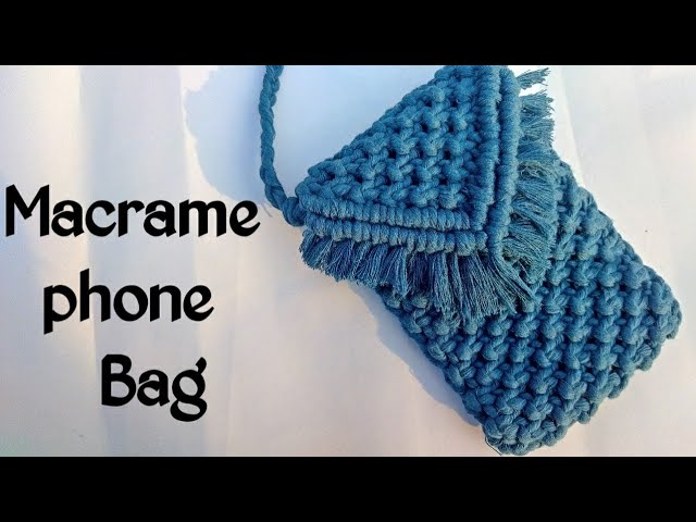 MACRAME PHONE BAG EASY - YouTube