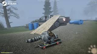 Raccoon skillfully masters the skate. WANTED RACCOON | INDIE-GAME screenshot 3
