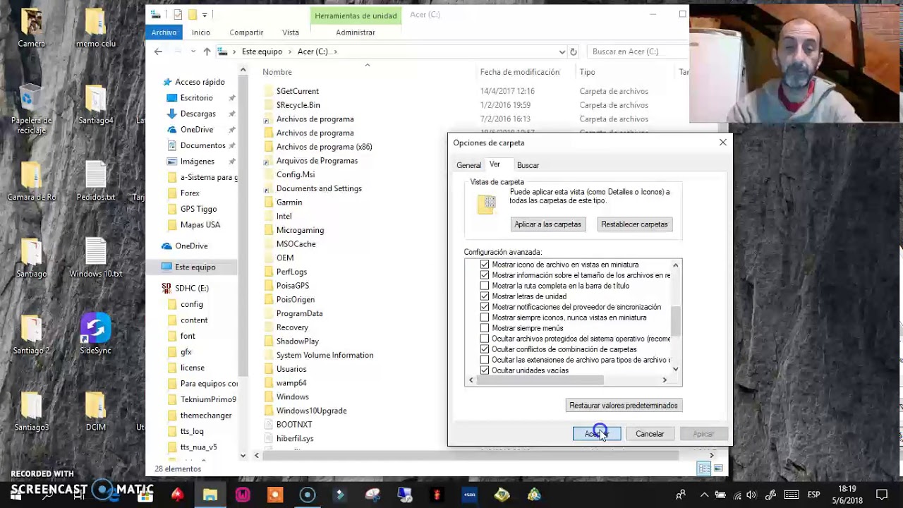 Como ver archivos y carpetas ocultas en windows 10 youtube