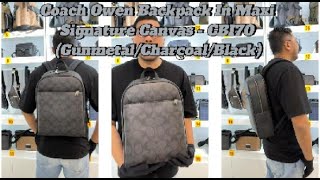 MG Review: Coach Owen Backpack In Maxi Signature Canvas - CBI70 (Gunmetal/Charcoal/Black)