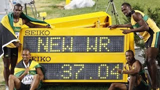 RECORD DU MONDE DE LA JAMAIQUE SUR LE 4X100M (37.04)