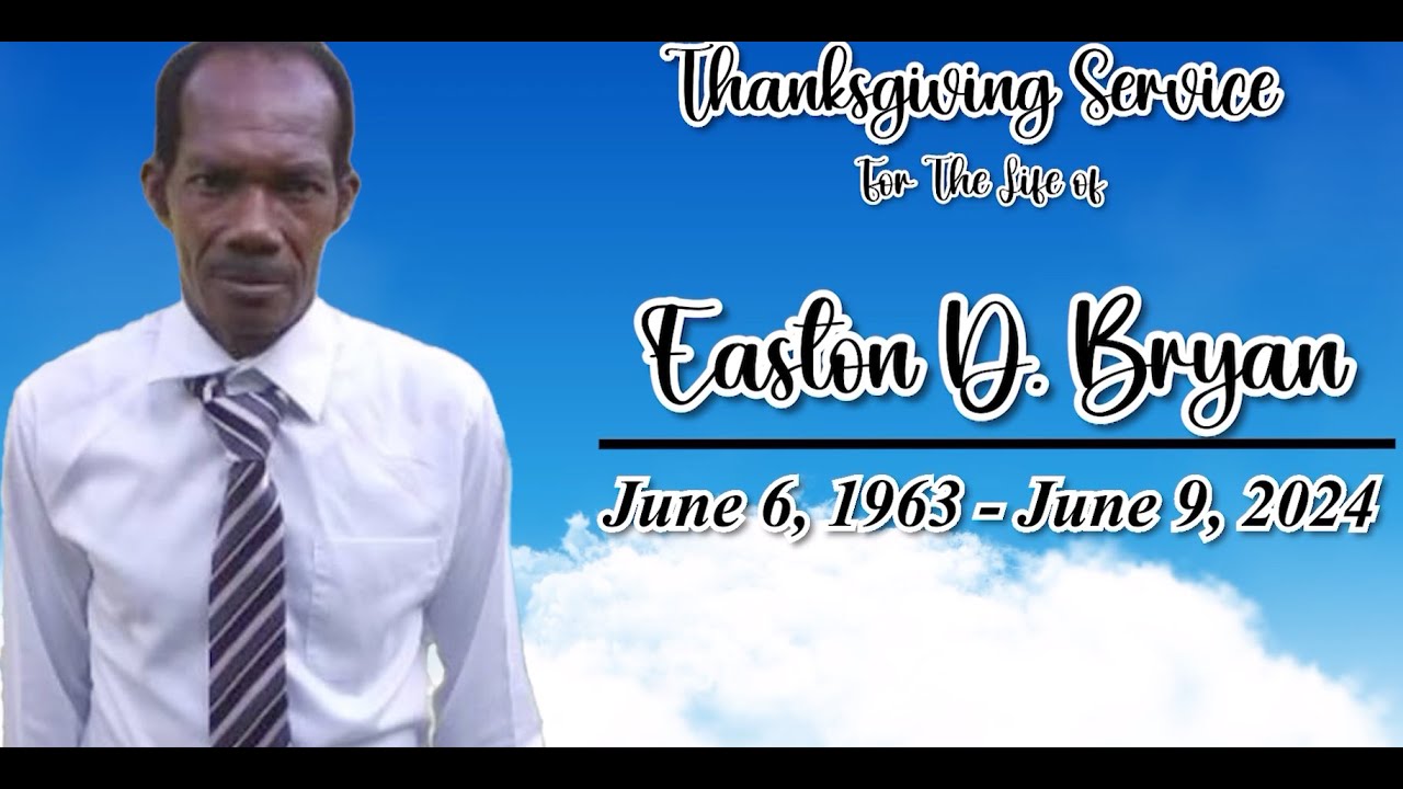Easton D. Bryan Funeral Service - YouTube