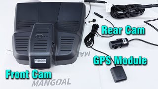 Mangoal 4K Front and Rear View Dash Cam With GPS