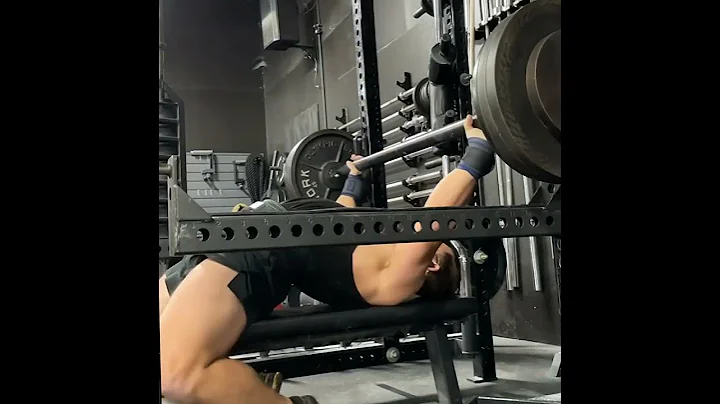 340 Axle Bar Bench Press By Team Blaha Client Mike!