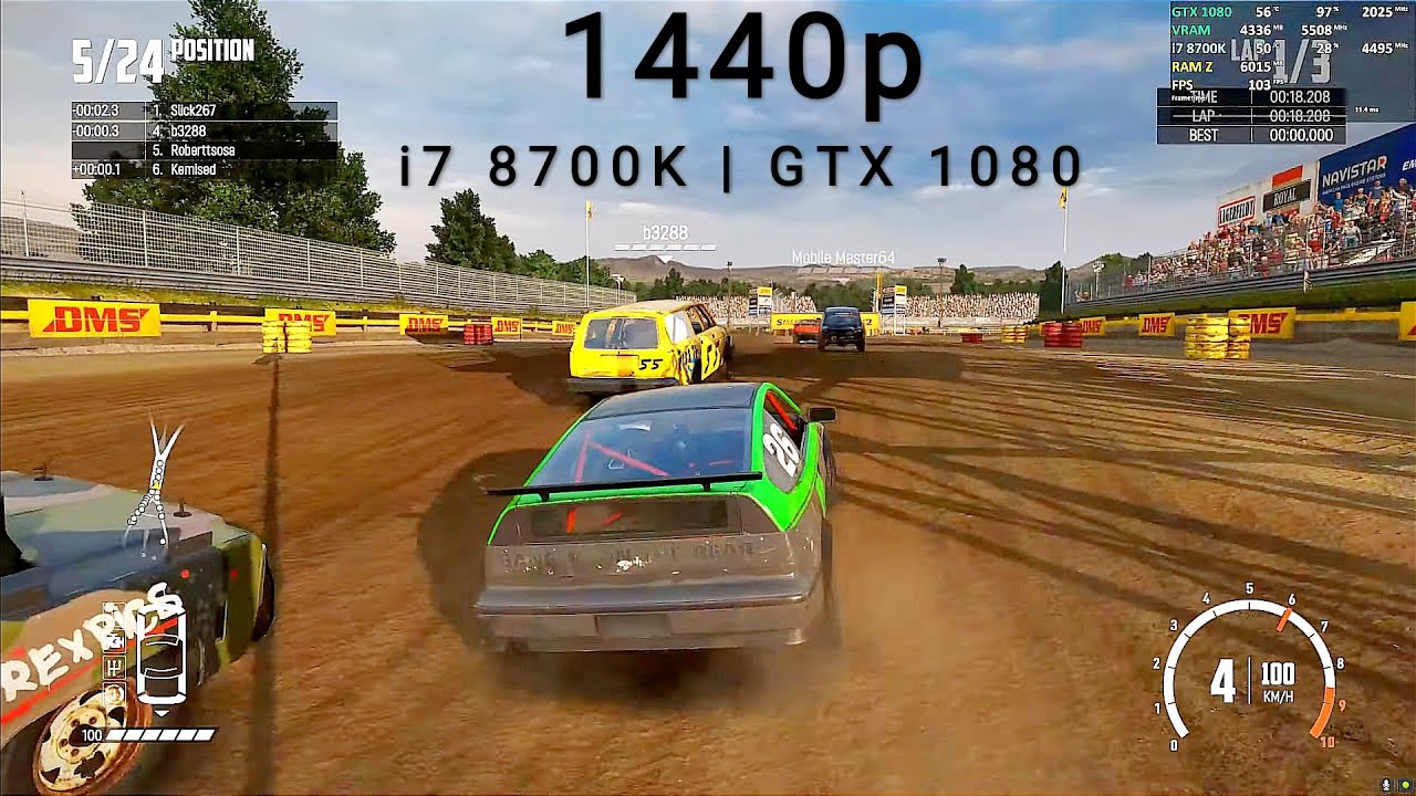 Wreckfest | 1440p | i7 8700K | GTX 1080 | PERFORMANCE TEST | GAMEPLAY