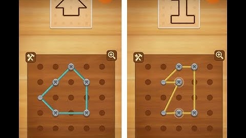 Line Puzzle String Art - Basic - Oak - Level 41 To Level 50