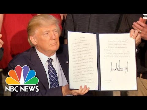 President Trump Signs Executive Order Rolling Back Obama-Era Climate Change Policy | NBC News