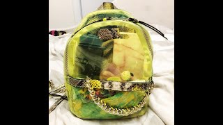 What s in my Victoria s secret clear backpack Snake edition