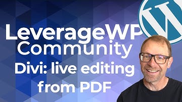 Real Live Website Redesign - Divi from PDF