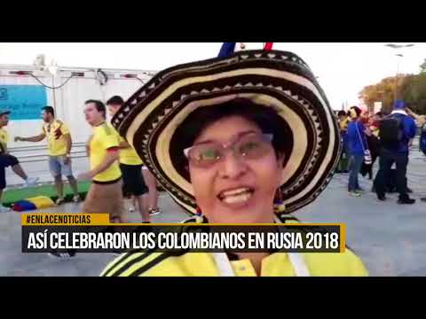 Así celebraron los colombianos en Rusia clasificación de Colombia