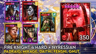 Fire Knight 4 Hard Nyresan Only - Mikage, Padraig, Daithi, Fenshi, Gnut | Raid Shadow Legends Guide Fire Knight 4 Hard Nyresan Only - Mikage, Padraig, Daithi, Fenshi, Gnut | Raid Shadow Legends Guide