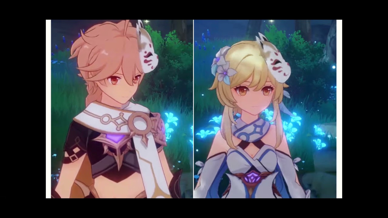 Aether and Lumine humming Ayaka's song [CN]