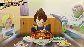 All Characters Eating Animations   Dragon Ball Z  Kakarot Full Course Menu