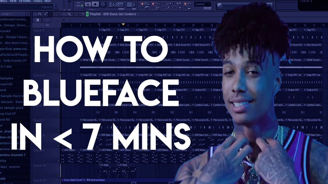 How To Blueface In Under 7 Minutes Fl Studio Beat And Bars Tutorial
