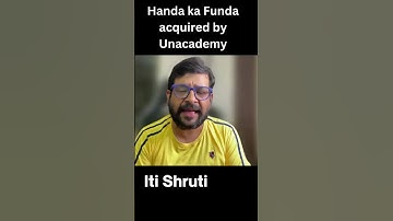 Why was Handa ka Funda acquired by Unacademy #podcast #itishruti #shorts