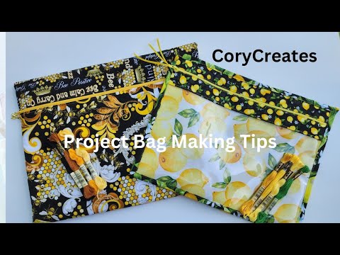 Flosstube How to make a Cross Stitch Project Bag with a vinyl