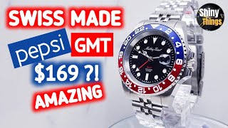 Swiss Made GMT Pepsi $169?! - Amazing! - Mathey Tissot GMT