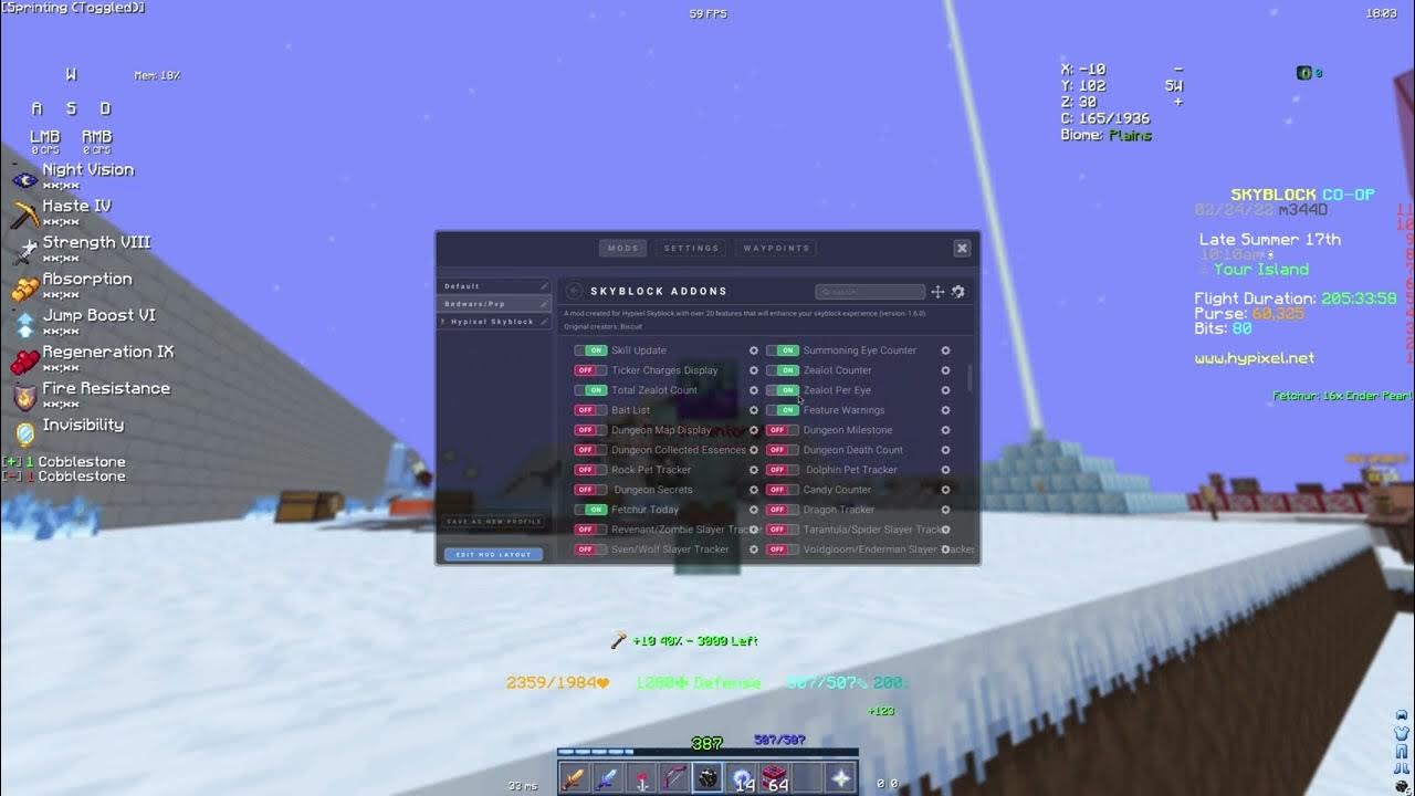 How to enable scrollable tooltips on lunar client for skyblock youtube