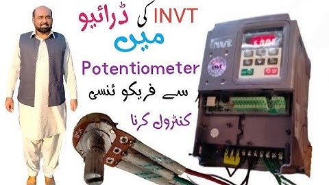 Controlling frequency  from potentiometer in invt drive in Urdu / Hindi
