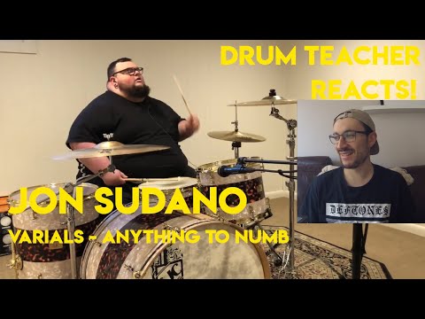 drum-teacher-reacts-to-jon-sudano's-drum-cover-(varials---anything-to-numb)