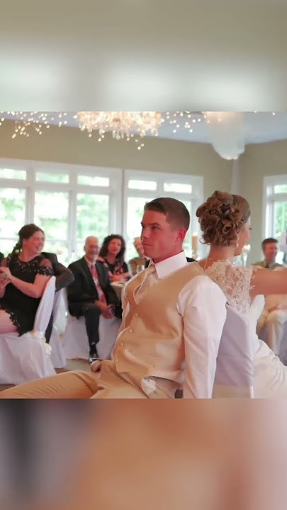 She surprised him with a puppy at their wedding 👏❤️ @danielbeyer4178