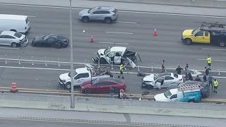 7-car accident closes I-95 lanes at Sunrise Boulevard