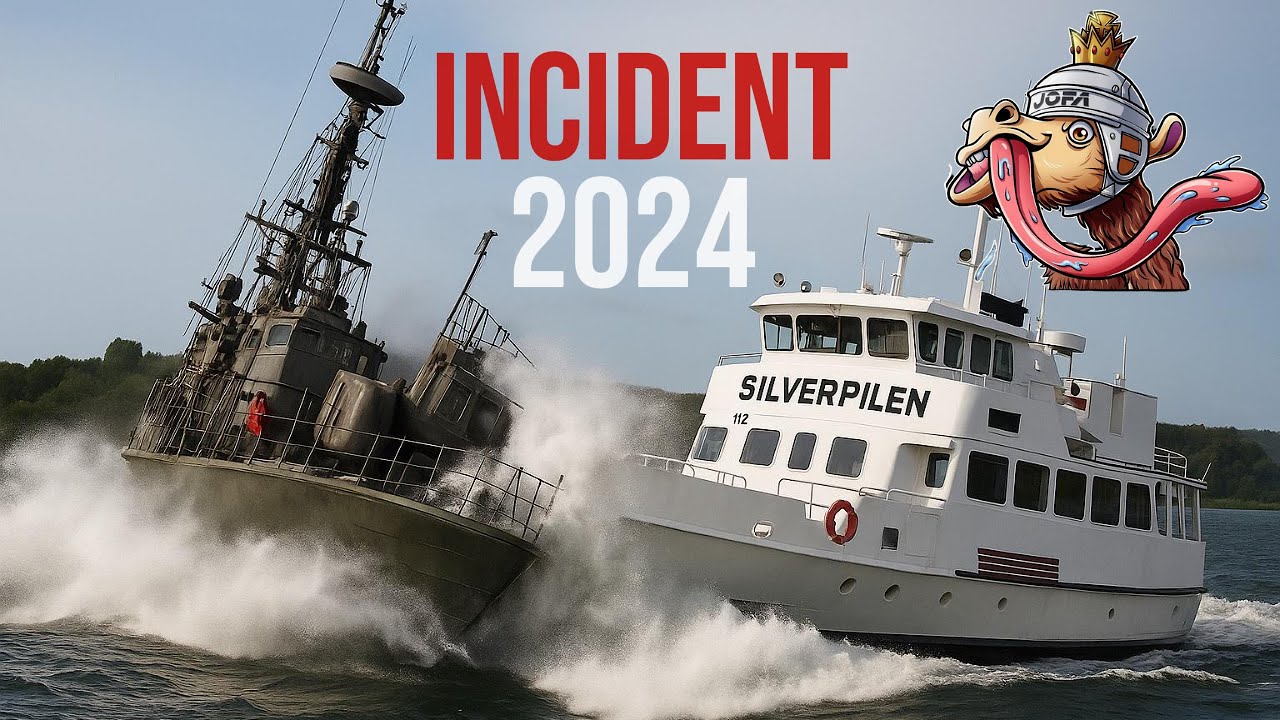 Fartyg bara några sekunder ifrån kollision.