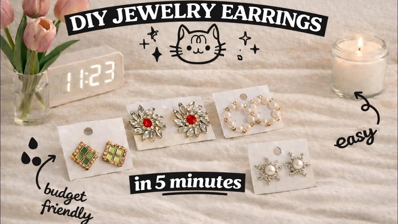 DIY Earrings in 5 Minutes | Beginner Friendly Jewelry Making