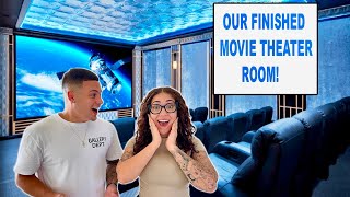 OUR FINISHED HOME MOVIE THEATER!!