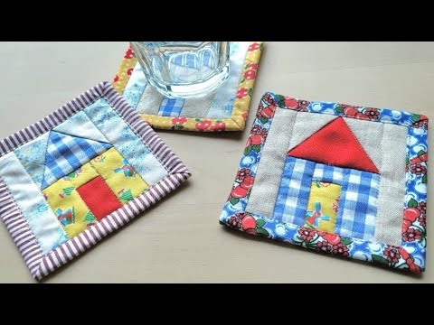 【キルト記録#02】コースターを作りました  / パッチワーク / ミシンキルト / quilt coasters DIY