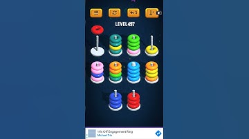 Hoop Sort Puzzle - Color Ring Stack Sorting Game Level 497 Solution