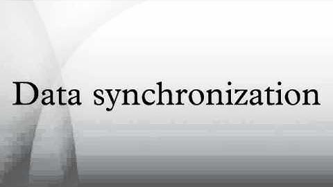 Data synchronization