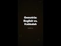 Gematria Explained: English vs. Kabbalistic Numerology Compared