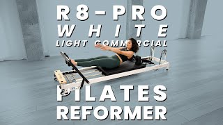 The R8-Pro Light Commercial/Home Pilates Reformer in White | Align-Pilates
