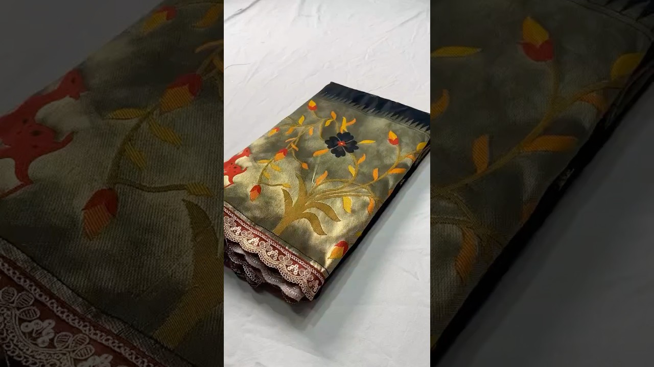 Sost Silk Paithani Scalloped Border Lace Saree