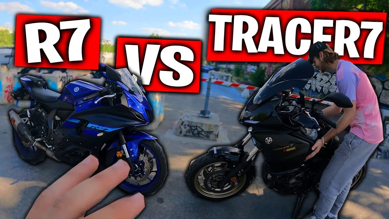 YAMAHA R7 2024 A2 VS TRACER 700 A2 POURQUOI C'EST INUTILE D'ACHETER UNE MT07 😲🥵 POURQUOI CE CHOIX ?