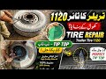 1120 Trailer Tyre Puncture Repair | Heavy Tyre Opening &amp; Fix 🔧🔥