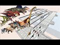 Obstacle racing by dinosaurs. From qualifying to the final! | Animal Revolt Battle Simulator