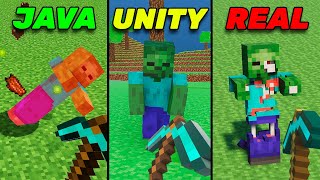 minecraft for java vs unity vs realistic