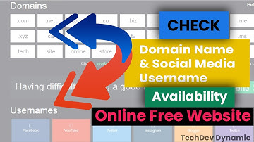 Check DOMAIN Name & Social Media Username Availability | Online Free Website | TechDev Dynamic