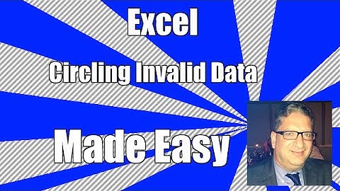 Circling Invalid Data Using Data Validation in Excel 2010, 2013, 2016 Excel tutorial