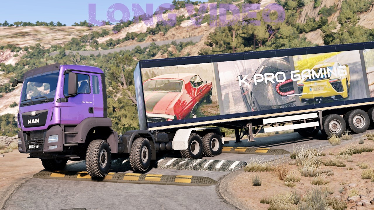 Trucks vs Speed Bumps SPECIAL #31 | BeamNG Drive - Long Video |🤜 Truck &Too