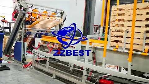ZZBEST Semi Automatic Wooden Pallet Nailing Machine Wooden Pallet Making Line
