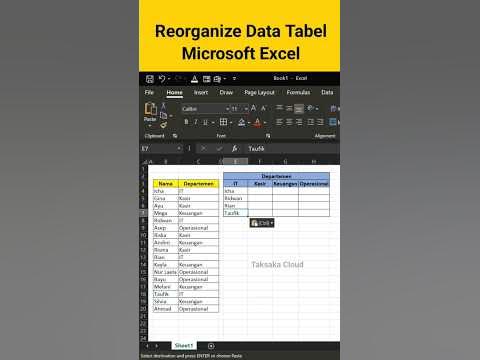 Cara Reorganize Data tabel Excel dengan cepat & Rapih #tutorial #excel ...