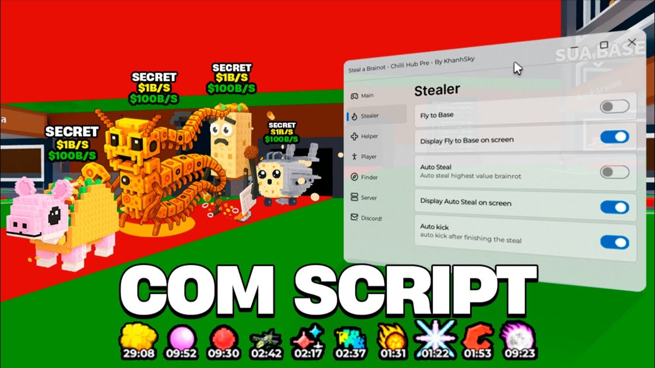 PEGANDO os NOVOS BRAINROT SECRET com SCRIPT no ROUBE UM BRAINROT - YouTube