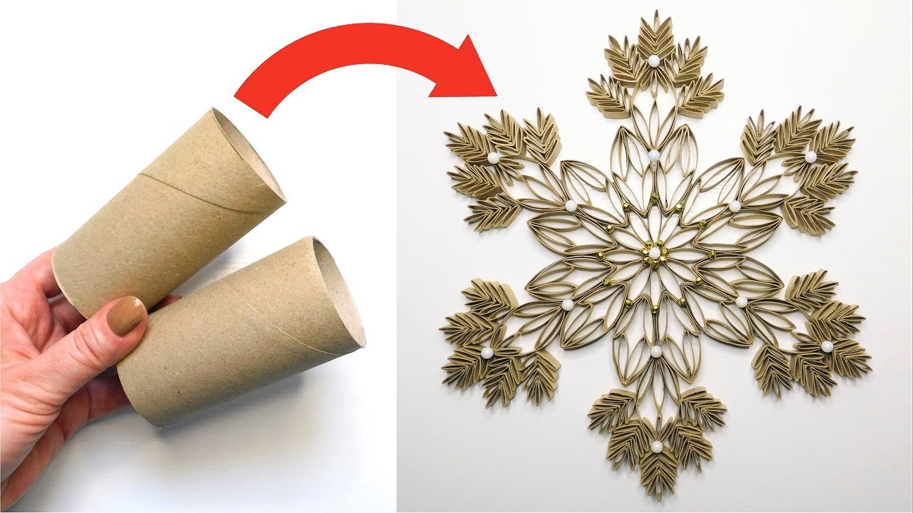 Great Toilet Paper Rolls Reuse Idea ♻️ Amazing Wall Decor DIY 💚 Cheap