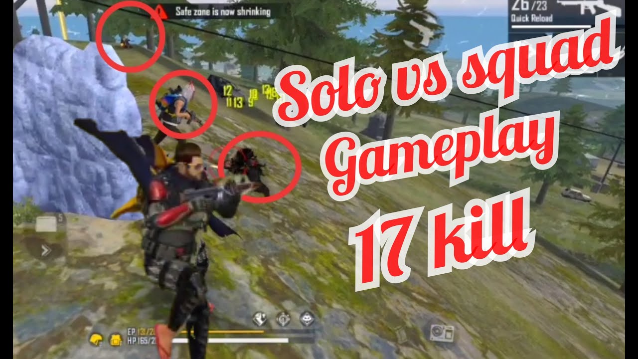 Solo vs squad gameplay 17 kill / Garena free fire / fire gaming - YouTube