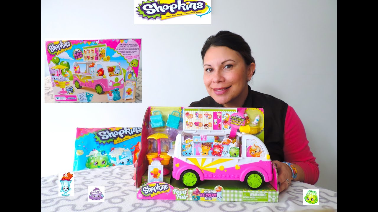 Shopkins Food Fair Scoops Ice Cream Truck!