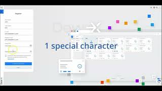 User registration in Dew-X – workflow and project management system