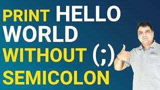 How to Print Hello World without Semicolon? | C Language Tutorial in Hindi